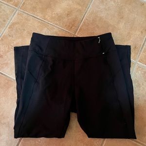 Women’s Calia black leggings with mesh sides circular designs